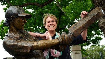 Former Australian women's cricket captain Belinda Clark honoured with a statue in bronze at the Sydney Cricket Ground