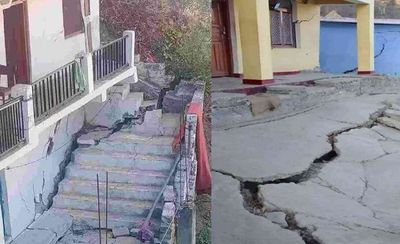 Uttarakhand: Land Sinking In Joshimath, Cracks In Houses And Roads; People Block Badrinath Highway In Protest