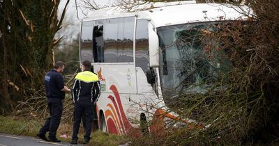 One dead after bus with 21 people onboard crashes into ditch in Westmeath as gardai shut road