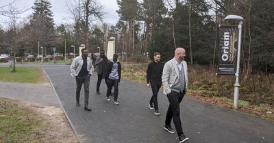 Garang Kuol and Shola Ameobi spotted at Hearts' training base ahead of Newcastle United loan talks