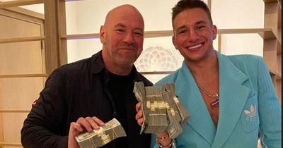 Dana White flashes cash after casino win days after admitting to slapping wife