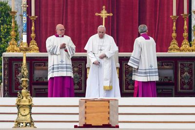 Pope Francis leads funeral of Benedict XVI as tens of thousands gather at Vatican