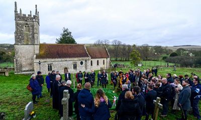 Silence of Wiltshire ghost village broken for ‘last burial’ at its church