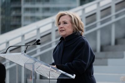 Fans celebrate Hillary Clinton as she becomes professor and presidential fellow at Columbia University