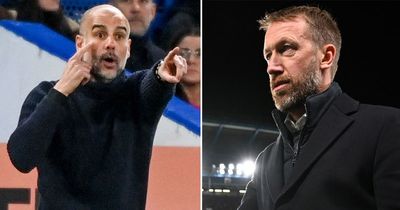 Graham Potter and Pep Guardiola's hugely different behaviour during Chelsea vs Man City