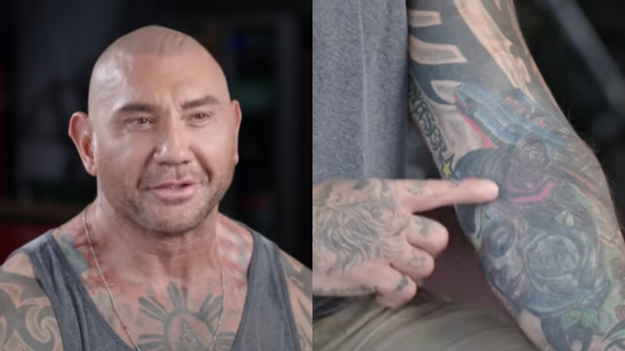 Dave Bautista reveals 'really bad' first tattoo that he regrets