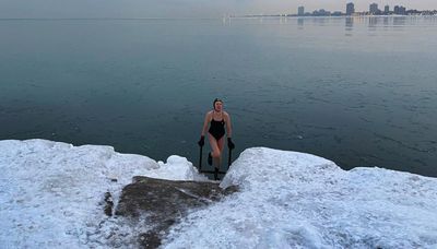 Lake Michigan swimming all winter? Yes. The lake feels alive. And so do I.