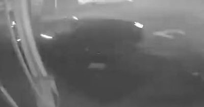 Moment building collapses into heap of rubble as car ploughs into shop front