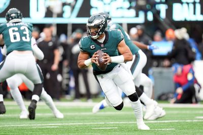 Eagles’ QB Jalen Hurts listed as questionable for matchup vs. Giants