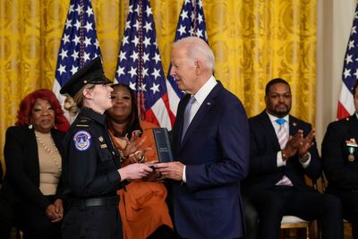 Biden honors officers, officials to mark Jan. 6 attack anniversary - Roll Call