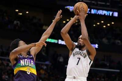 Durant leads Nets to win at Pelicans, Hornets equal record first quarter