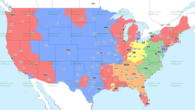 NFL Week 18 TV coverage maps