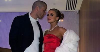 Max George's five word message to Maisie Smith as she tantalises in silky mini dress and stockings