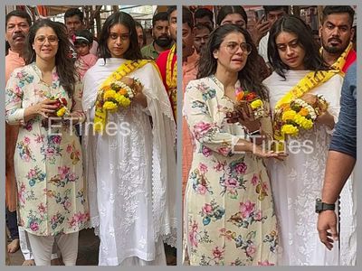Kajol and Nysa Devgn stun in ethnic outfits as they seek blessings at Mumbai’s Siddhivinayak temple – See photos