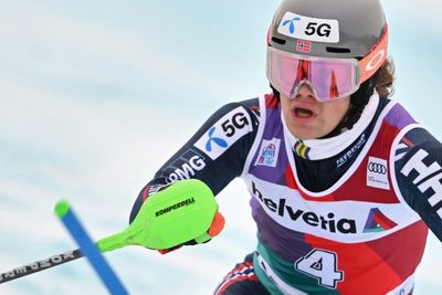 Braathen in control of slalom as Kristoffersen slides into trouble