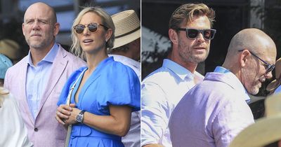 Zara and Mike Tindall ignore Prince Harry digs as they rub shoulders with Chris Hemsworth