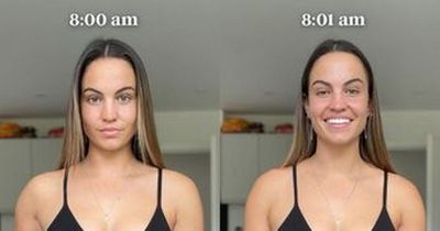 Fitness coach shows how Instagram 'isn't real' with two snaps taken seconds apart