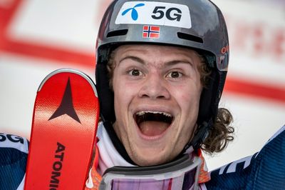 Braathen wins Adelboden slalom as Kristoffersen slides out