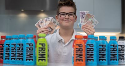 'Little Del Boy', 10, makes huge profit reselling EMPTY bottles of viral Prime drink
