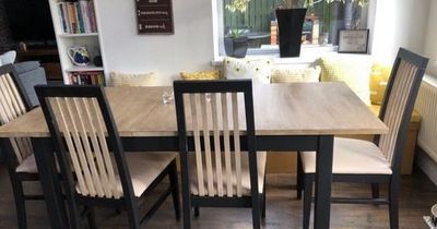 Mum shares how she created dream wood effect table using £20 paint