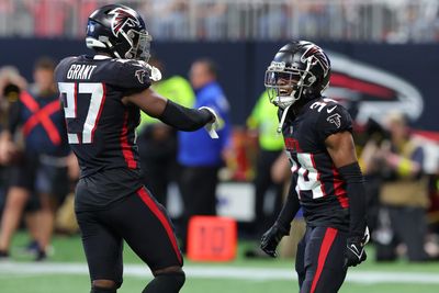 Falcons S Richie Grant forces fumble vs. Buccaneers