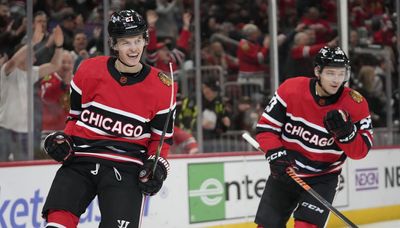 Lukas Reichel earns full-time job with Blackhawks with breakout performance in victory against Flames