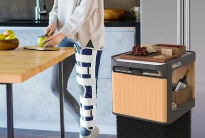 Amazon-backed Cinderella-style robot cart carries dishes and laundry