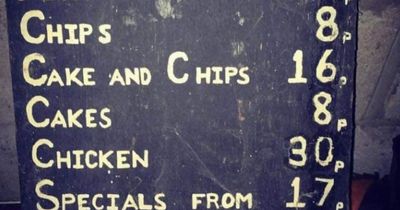 Everyone's making the same complaint about chippy menu from 1976 despite 13p bargain