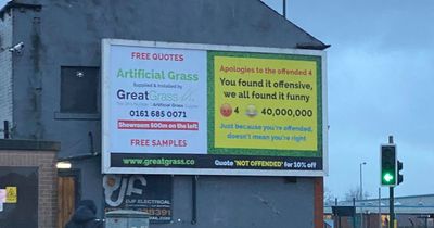 'You found it offensive, we all found it funny': Firm forced to take down billboard poke fun at 'the offended' in new advert