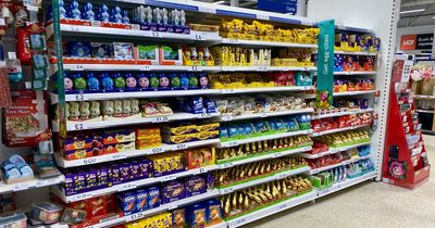 Tesco supermarket stocked with Easter eggs and chocolate already