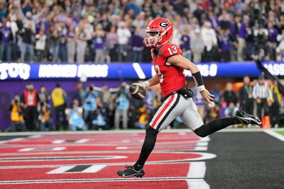 Georgia QB Stetson Bennett IV shows off the jets to score first touchdown in national championship