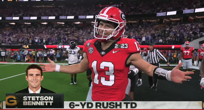 Stetson Bennett did the Jordan Shrug after putting Georgia up big over TCU and fans had jokes