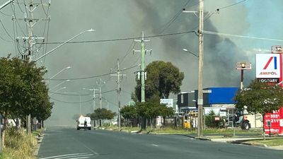 Investigation after freight train fault sparks Albury grassfire along Hume Highway