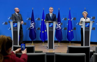 NATO, EU vow more support for Ukraine to defend itself