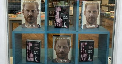 Prince Harry's memoir displayed next to 'How To Kill Your Family' book in cheeky dig