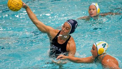 US water polo star Maggie Steffens doing her bit for the sport she loves