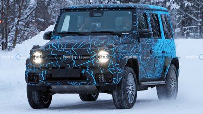 Mercedes-Benz EQG EV Spied Wearing Inventive Camo Pattern