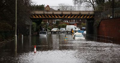Chaos with cars floating down street, gardens submerged and the A555 flooded AGAIN as torrential rain batters region