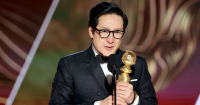 Tearful Ke Huy Quan thanks Steven Spielberg as wins opening Golden Globe Award