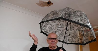 Leeds granddad driven 'mad' over hole in roof leaking into his bedroom for seven weeks
