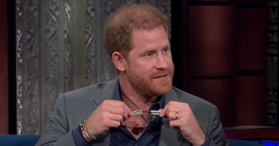 Prince Harry shows off necklace broken by William - with charms for his children