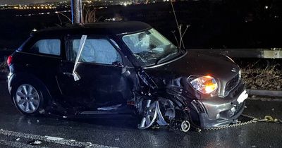 'Drugs driver' arrested after late night two car crash on major Scots road