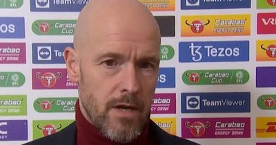Erik ten Hag "less happy" after Man Utd second half performance prompts Man City questions