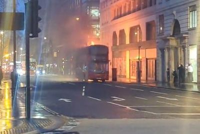 Dramatic video shows London bus engulfed by flames in Marylebone as passengers escape injury