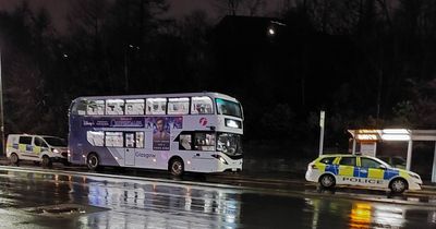 Baby struck on the head by brick launched through bus window in Glasgow