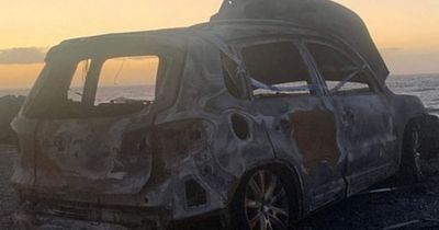 Car torched in Scots beach car park as police launch probe