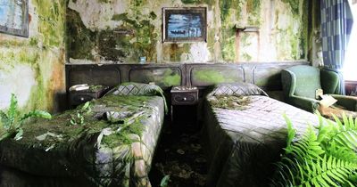 Urban explorer 'in awe' at George Best's old favourite hotel as it's now covered in moss