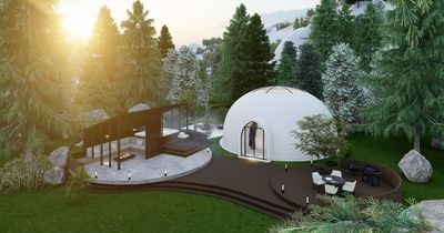 Inside the gorgeous stargazing domes you can book with private saunas and hot tubs
