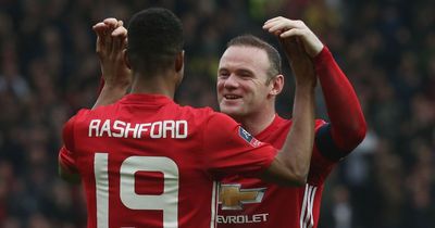 Wayne Rooney sends message to Marcus Rashford after equalling Manchester United feat