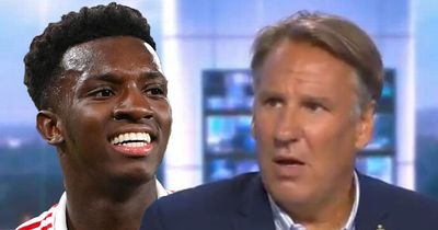 Paul Merson's "massive worry" at Arsenal claim as he completely U-turns on Eddie Nketiah